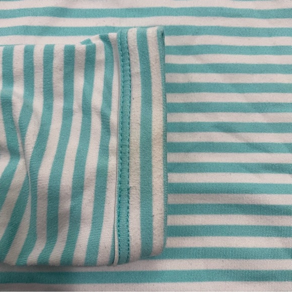 Nike Dri-Fit Running 1/4 zip, Teal White Stripes Size Small - Picture 8 of 11